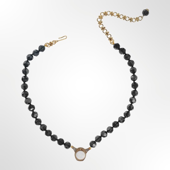 Heidi Daus “Enchante” Beaded Crystal Magnetic Necklace 3 Pendants - Picture 2 of 8